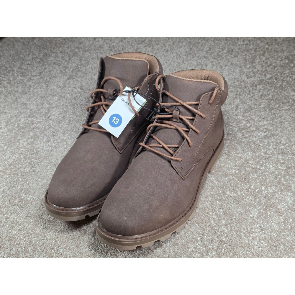 Goodfellow & Co Maynard Brown Men's Lace Up Boots Size 13 Memory Foam 098004297